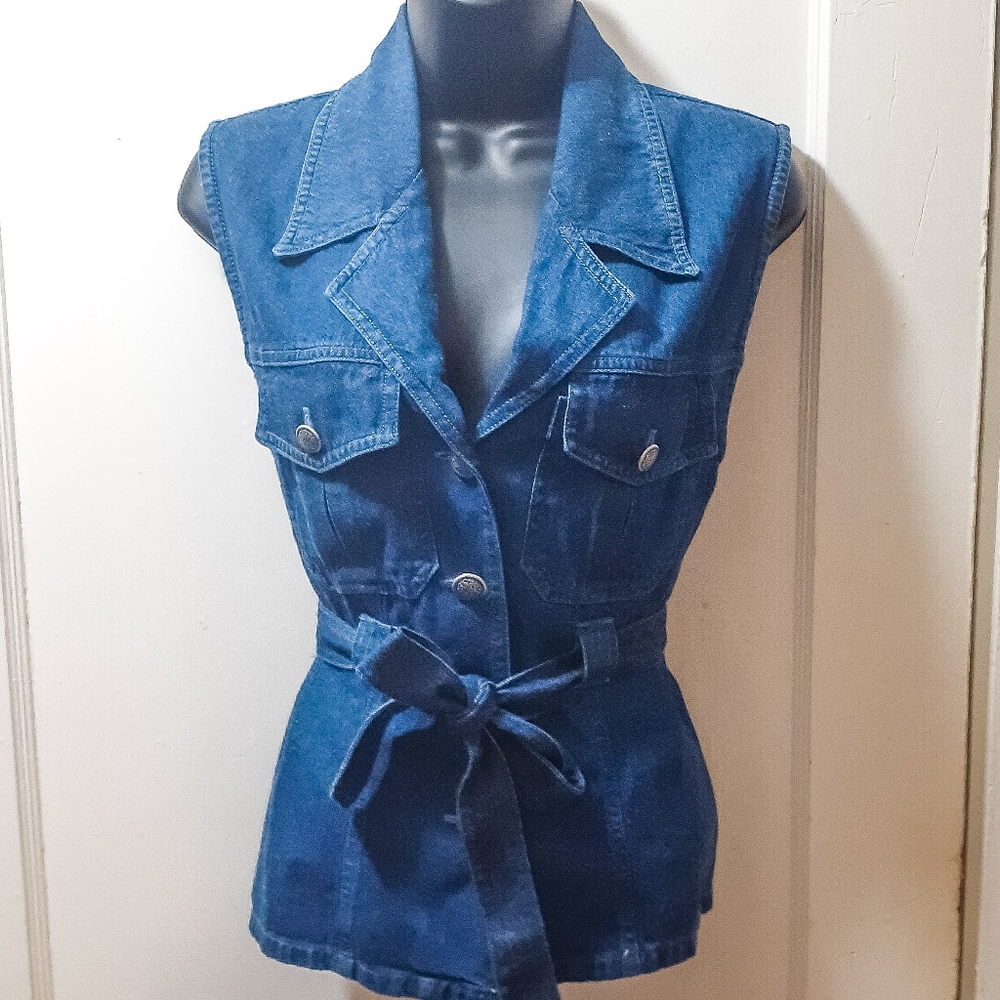 Vintage River Ridge Trading Co. Denim Vest Women's